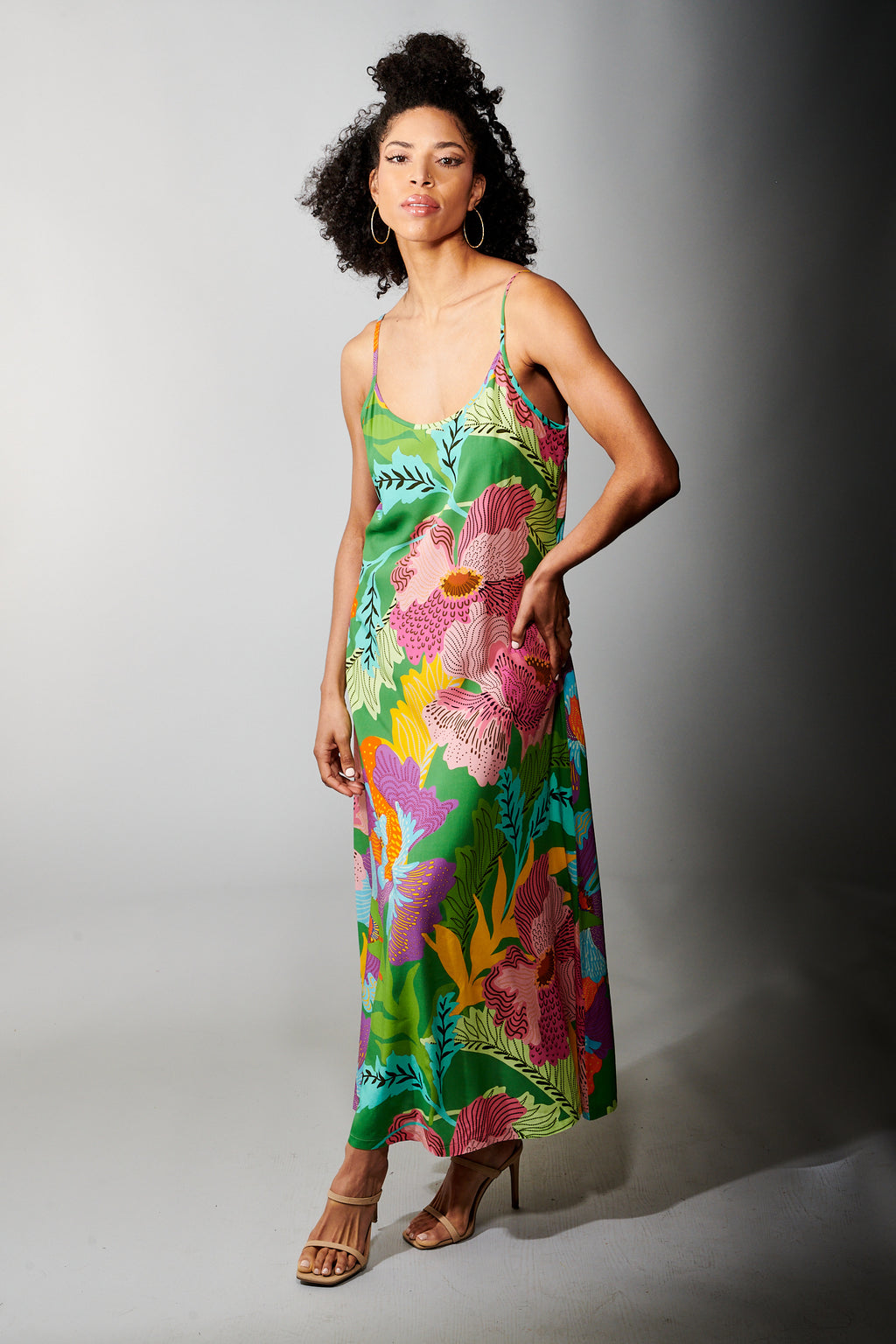 Floral maxi slip dress best sale