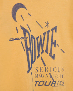 Junkfood Clothing, Cotton, David Bowie in vintage mustard-Tee Shirts