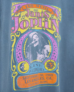 Junkfood Clothing, Cotton, Janis Joplin in indigo blue-