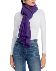 Kier & J, Cashmere long scarf  in purple 77”x 18”