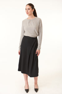 Sita Murt, Knit Skirt, fit and flare midi skirt with pleats-Bottoms