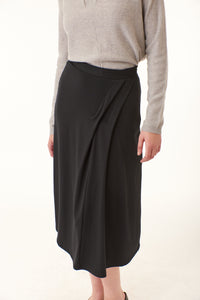-Black Fall WardrobeSita Murt, Knit Skirt, fit and flare midi skirt with pleats