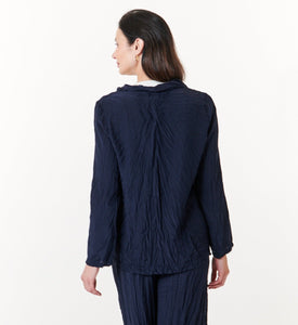 Amici for Baci, Rayon, silky pleated 3 button blazer- Italian Designer Collection-Outerwear