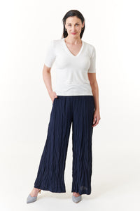 Amici for Baci, Rayon, silky pleats palazzo pants- Italian Designer Collection-Sale