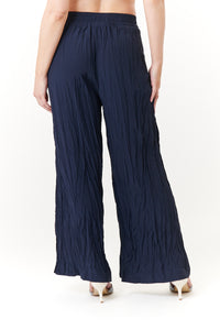 Amici for Baci, Rayon, silky pleats palazzo pants- Italian Designer Collection-Amici for Baci