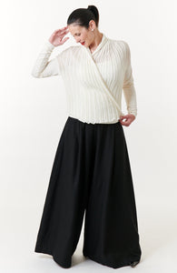 -Luxury KnitwearIoanna Korbela, Sustainable Cotton archetypes ribbed knit cardigan in off-white
