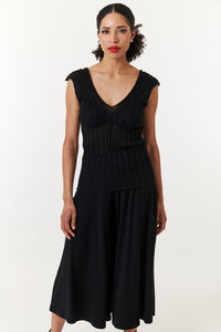 Ioanna Korbela,  archetypes sleeveless ribbed knit blouse-Luxury Knitwear