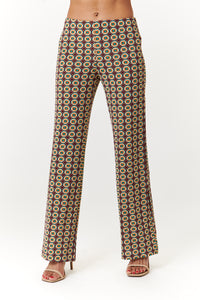 Maliparmi, labyrintum print elastic waist jersey trousers-Italian Designer Collection-
