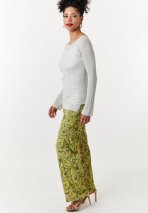 Maliparmi, Knit Jersey, botanica print elastic trousers-Italian Designer Collection-New Bottoms