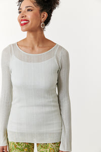 Maliparmi, Lurex, soft touch rib knit sweater-Italian Designer Collection-Stylists Top Picks