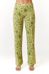 Maliparmi, Knit Jersey, botanica print elastic trousers-Italian Designer Collection-New High End