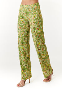 Maliparmi, Knit Jersey, botanica print elastic trousers-Italian Designer Collection-Italian Designer Collection