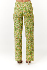 Maliparmi, Knit Jersey, botanica print elastic trousers-Italian Designer Collection-Luxury Knitwear