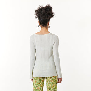 Maliparmi, Lurex, soft touch rib knit sweater-Italian Designer Collection-Tops