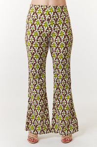 Maliparmi, Knit Jersey, officinalis print elastic trousers-Italian Designer Collection-Promo Eligible