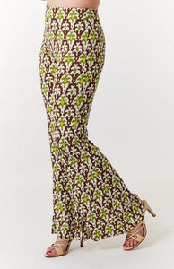 -Printed PantsMaliparmi, Knit Jersey, officinalis print elastic trousers-Italian Designer Collection