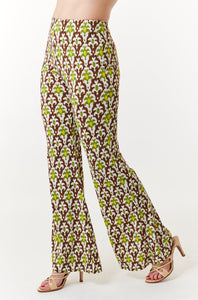 Maliparmi, Knit Jersey, officinalis print elastic trousers-Italian Designer Collection-Maliparmi