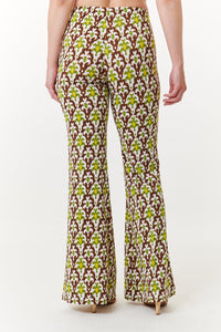 Maliparmi, Knit Jersey, officinalis print elastic trousers-Italian Designer Collection-New Bottoms