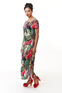 Aldo Martins, Viscose, Vera Maxi Dress in Black Floral- Capjuluca Collection small=4/6 Aldo Martins, Viscose, Vera Maxi Dress in Black Floral- Capjuluca Collection small=4/6