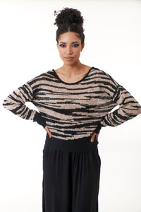 Ioanna Korbela, Sustainable Cotton Blend Primal Chouros knit long sleeve sweater-Luxury Knitwear
