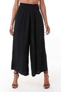 Bali Queen, palazzo pants with smocked waist-
