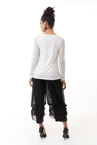 Kozan, Mesh Meadow Pant in Black-Chic Holiday
