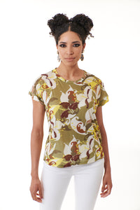 Maliparmi, Florum Nature T-Shirt in Olive-High End