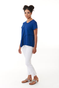 WILT, Cotton Easy Crossover short sleeve Tee Shirt-Tops