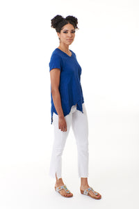 WILT, Cotton Easy Crossover short sleeve Tee Shirt-WILT, Cotton Easy Crossover short sleeve Tee Shirt