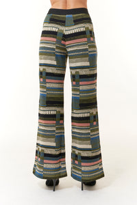 Aldo Martins, Sustainable Knit,  Grenoble Flare Trousers in olive-New Arrivals