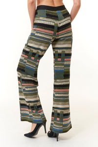 Aldo Martins, Sustainable Knit,  Grenoble Flare Trousers in olive-New Arrivals