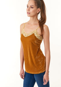 Aratta, velvet strapped camisole with beaded trim-New Arrivals