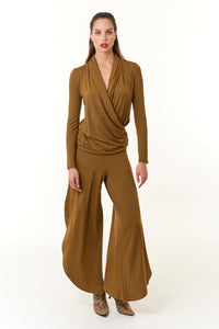 Ioanna Korbela, Sustainable Eco Vital Knit Trousers with side slits-Crop Pants
