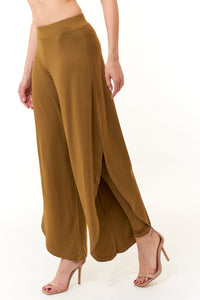 -Crop PantsIoanna Korbela, Sustainable Eco Vital Knit Trousers with side slits