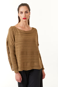 Ioanna Korbela, sustainable New Archetypes Knitted Boatneck Sweater-Long Sleeve