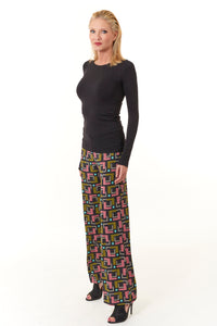 Maliparmi, Knit Melody print elastic waist trousers-Italian Designer Collection-High End Pants