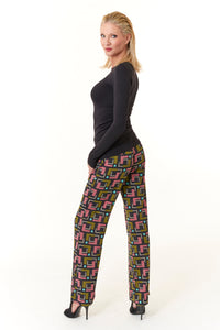 Maliparmi, Knit Melody print elastic waist trousers-Italian Designer Collection-Italian Designer Collection
