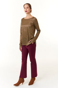 Maliparmi, Comfy Jersey, flare trousers-Italian Designer Collection-Maliparmi