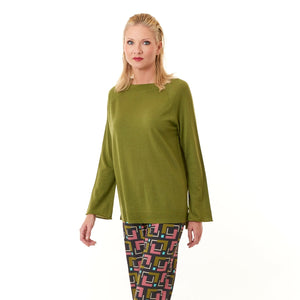 Maliparmi, superfine Wool, Bateau Neck Sweater- Italian Designer Collection-High End Tops