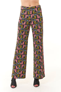 Maliparmi, Knit Melody print elastic waist trousers-Italian Designer Collection-Maliparmi, Knit Melody print elastic waist trousers-Italian Designer Collection