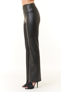 Yummie, Faux Leather Shaping Bootcut Legging-Essentials