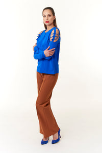 Opificio Modenese, New Orleans Comfy Blouse in bluette-Stylists Top Picks
