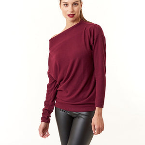 Renee C., Brushed Knit Off the Shoulder Top-New Tops