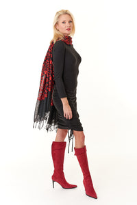 Renee C., Rib-Knit Drawstring Ruched Side Dress-Midi Dress