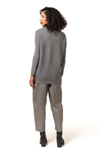 Oblique Creations, Herringbone Cargo Trouser in Gray-Oblique Creations