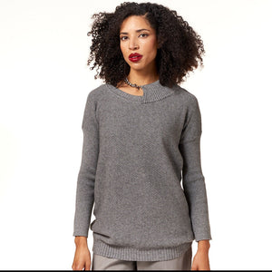 -Oblique Creations, Honeycomb Knit Premium Sweater with Chain
