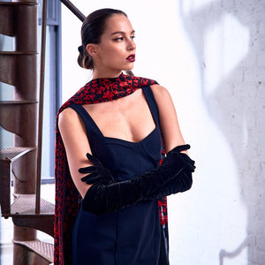 Fashion Collection, Velvet Long Opera Gloves-Gifts for the Fashionista