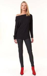 Renee C, Brushed Knit Off the Shoulder Top-New Tops