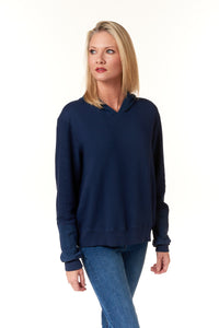 WILT, mixed hoodie sweatshirt in ink-New Tops