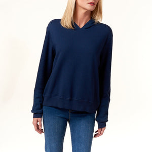 WILT, mixed hoodie sweatshirt in ink-New Tops